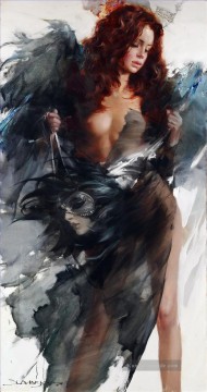 Hübsche Frau ISny 15 Impressionist nackt Ölgemälde